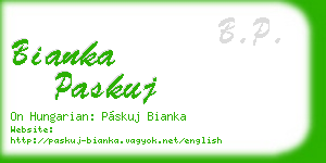 bianka paskuj business card